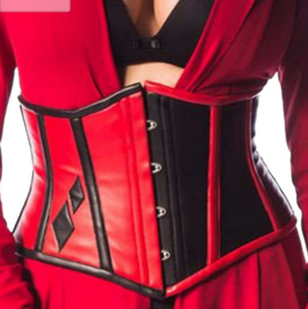 Unbranded Harley Quinn leather under bust corset